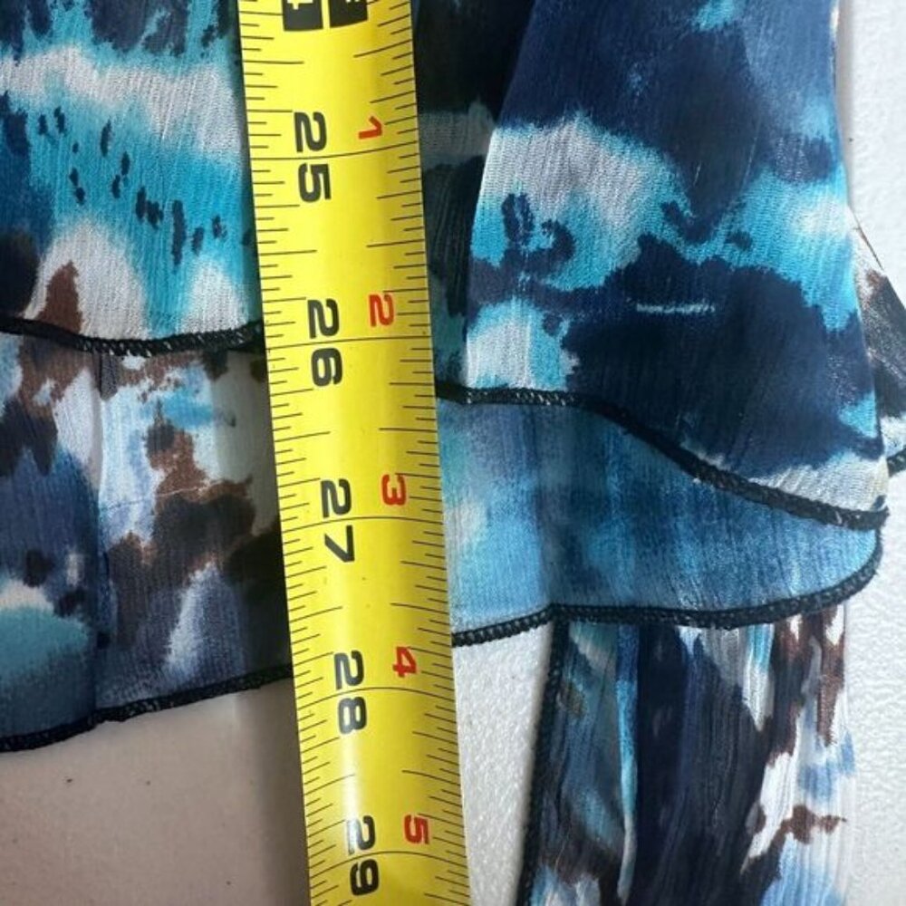 Alberto Makali Piece Set Womens Small Multi‎ Tie Dye Ruffled Trim Button Front - Picture 11 of 12